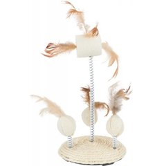 Игрушка Trixie мячи с перьями на пружинах, для кошек, 15x30 см