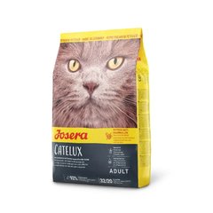 Сухой корм Josera Adult Catelux для взрослых длинношерстных кошек, с уткой, рисом и кукурузой, 400 г