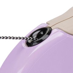 Поводок-рулетка Ferplast Amigo S Cord Beige-Purple Lead для собак cо шнуром, бежево-фиолетовый, 14x3,6x12 см