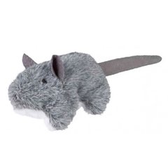 Игрушка Trixie для кошек, мышь плюшевая серая, 8 см
