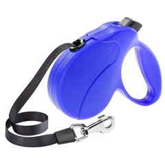 Поводок-рулетка для собак до 15 кг Ferplast Amigo Easy S Tape Blue c лентой, синий, 5 м