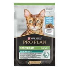 Влажный корм Purina Pro Plan Cat Nutrisavour Sterilised для стерилизованных кошек, мусс с треской, 75 г