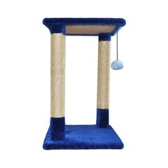 Драпак-арка Cristel для кошек, джут, квадратная, синий, 43 × 43 × 65 см