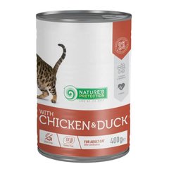 Консервы Natures Protection Cat Sterilised Chicken&Duck для кошек, с курицей и уткой, 400 г