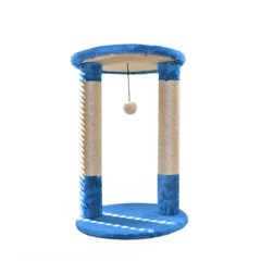 Драпак-арка Cristel для кошек, сизаль, круглая, синий, 52 × 35 см