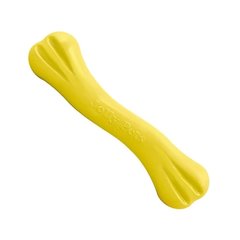 Игрушка для собак Jolly Pets гибкая кость для жевания, жёлтая, малая, 16 см