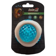 Игрушка AnimAll GrizZzly светящийся LED-мяч, бело-синий, 7.7 см