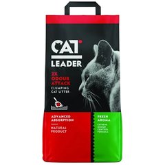 Наполнитель ультракомкующийся Cat Leader Clumping 2xOdour Attack Fresh для кошек, 10 кг