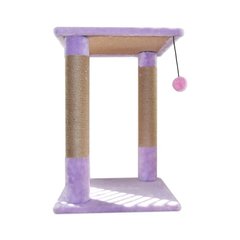 Драпак-арка Cristel для кошек, сизаль, квадратная, сиреневый, 35 × 35 × 52 см