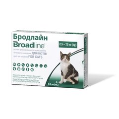 Капли Boehringer Ingelheim Broadline Спот-он против паразитов для кошек, L, 2.5-7.5 кг, цена за 1 аппликатор