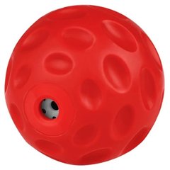 Игрушка для собак BronzeDog Chew Pitted Ball, со звуковым эффектом, плавающая, красный, 7 см