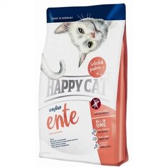 Сухой корм Happy Cat Sensitive Ente для взрослых кошек с чувствительным пищеварением, с уткой и рисом, 300 г