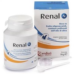 Порошок Candioli Renal N при хронической почечной недостаточности для котов и собак, 70 г