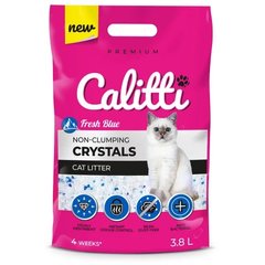 Силикагелевый наполнитель Calitti Crystals для кошачьего туалета, горная свежесть, 3.8 л